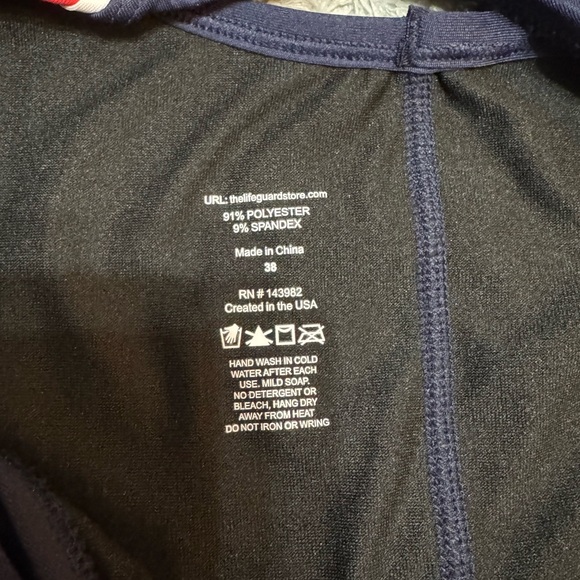 NWT Rise Aquatics Navy and Red One-Piece Swimsuit - Picture 6 of 8